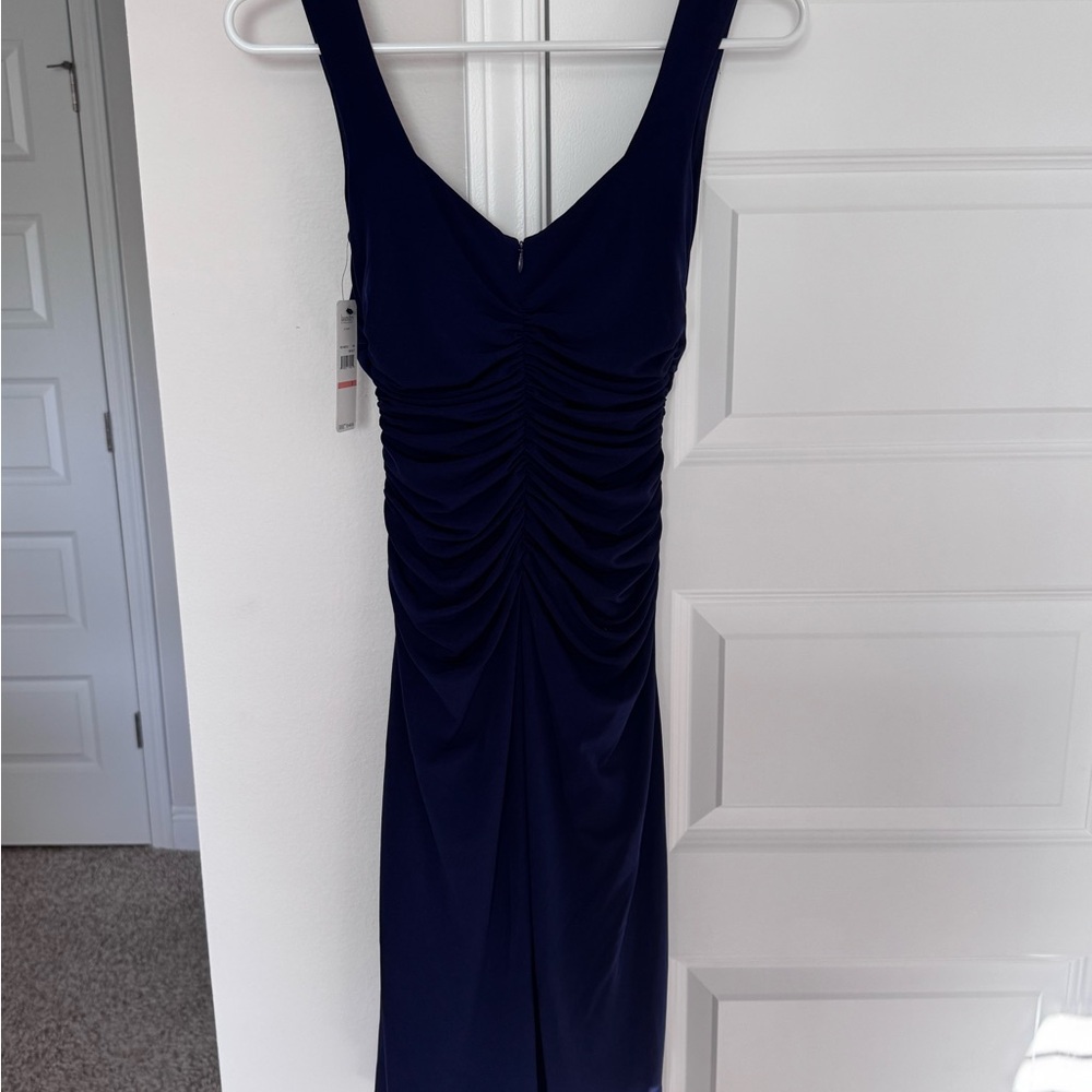 Laundry By Shelli Segal Blue Backless Dress